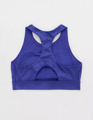 By Aerie Goals Gloss High Neck Sports Bra