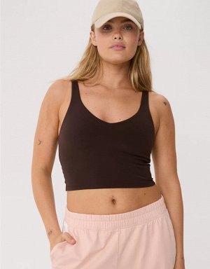 By Aerie Real Me Low Key Longline Sports Bra