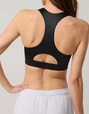 By Aerie Goals Gloss High Neck Sports Bra