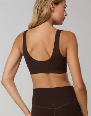 By Aerie Real Me XTRA Ribbed Classic Sports Bra