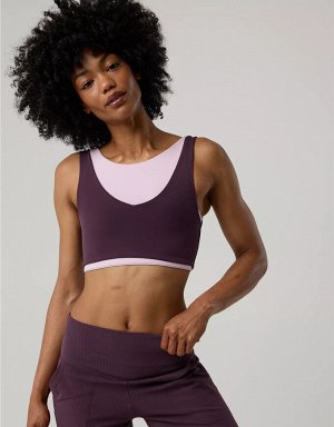 By Aerie Real Me XTRA Rib Switch Up V-Neck Sports Bra