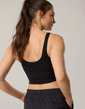 By Aerie Lace Low Key Longline Sports Bra