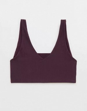 By Aerie Real Me XTRA Rib Switch Up V-Neck Sports Bra