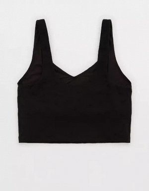 By Aerie Lace Low Key Longline Sports Bra