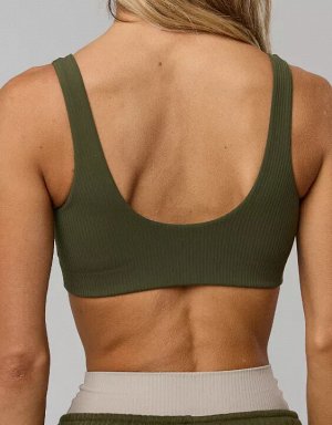 By Aerie Real Me XTRA Ribbed Classic Sports Bra