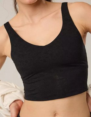 By Aerie Lace Low Key Longline Sports Bra