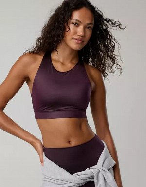 By Aerie Goals Gloss High Neck Sports Bra