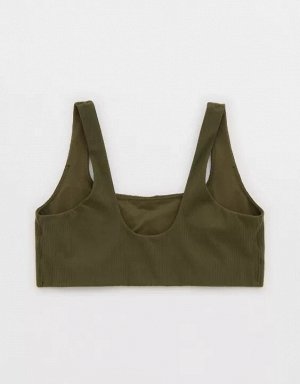 By Aerie Real Me XTRA Ribbed Classic Sports Bra
