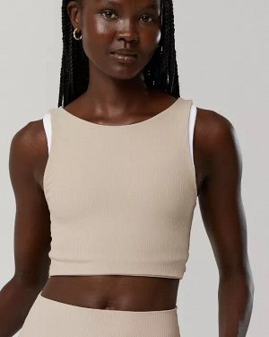 By Aerie Real Me XTRA Rib Switch Up High Neck Sports Bra