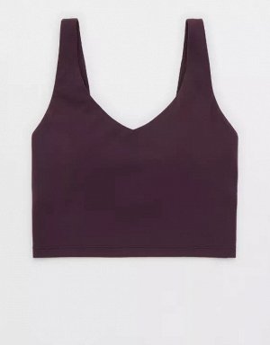 By Aerie Real Me Low Key Longline Sports Bra