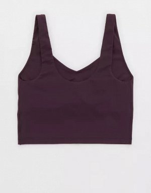 By Aerie Real Me Low Key Longline Sports Bra