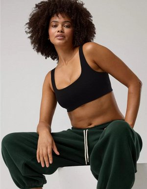By Aerie Real Me XTRA Ribbed Classic Sports Bra