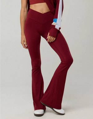 By Aerie Real Me High Waisted Crossover Flare Legging