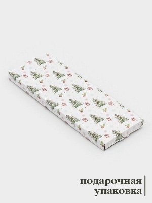 Блюдо новогоднее сервировочное Доляна «С новым Годом», 34.5x11.5x1.5 см, стекло, белое, красное435
