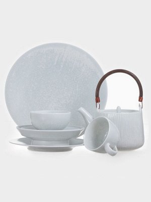 Тарелка глубокая Magistro Willow, d=22.9 см, 1.1 л, фарфор, голубая