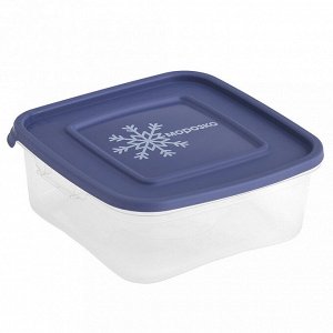 Контейнер для замораживание продуктов "Морозко" набор 3 шт: 0,7л, 14х14х8,5см, пластмассовый (Россия)