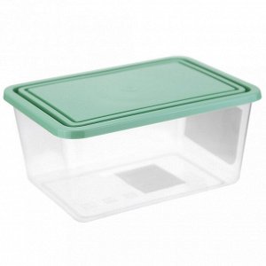 Контейнер для продуктов пластмассовый 1,2л, 13х8х17,6см, фисташковый, подходит для СВЧ (Россия)