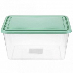 Контейнер для продуктов пластмассовый 3л, 17х11,5х22см, фисташковый, подходит для СВЧ (Россия)