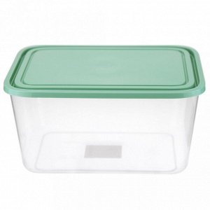 Контейнер для продуктов пластмассовый 4л, 19х12х25см, фисташковый, подходит для СВЧ (Россия)