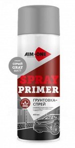 Грунтовка-спрей серая матовая AIM-ONE 450мл (аэрозоль) SPR-MG48
