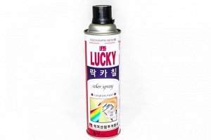 Краска-аэрозоль Lucky 305 (черная глянцевая), 530мл