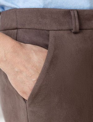 Прямые брюки из искусственной замши