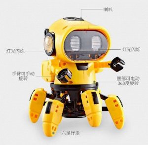 Робот - танцующий, желтый
