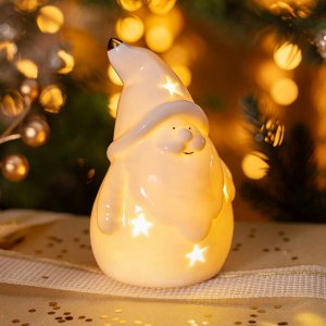 Фарфоровая фигурка Деда Мороза с LED-подсветкой, 11,7 см