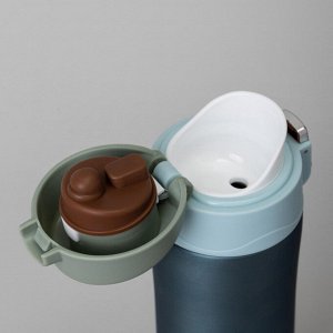 Термокружка AGNESS Cat 420 мл — нержавеющая сталь 18/10, вакуум с медной прослойкой, герметичная крышка