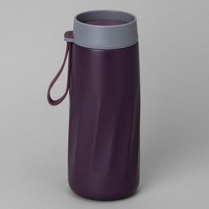 Термокружка AGNESS Curl Grizzle 400 мл, вакуумная сталь 18/10 с медной прослойкой, герметичная крышка