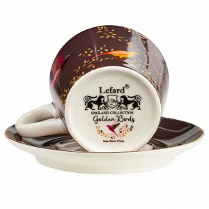 Кофейный набор Lefard Golden Birds на 2 персоны, 4 предмета, 120 мл, фарфор