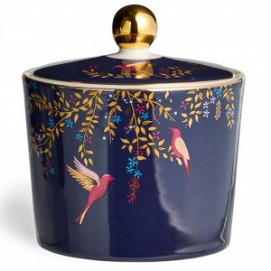 Сахарница LEFARD Golden Birds, фарфор, 350 мл, 9.5×10 см, с экзотическими птицами