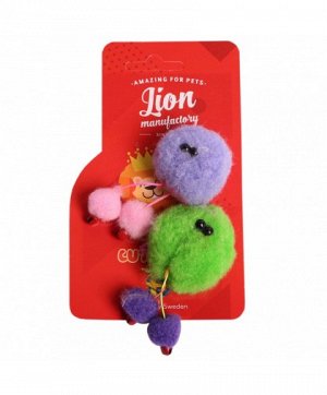 Игр для кошек Кузя с бубенчиками,4см.(2шт/уп) LION