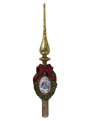 Новогоднее украшение Верхушка на елку из стекла / 8*4*38,5см (НГ)