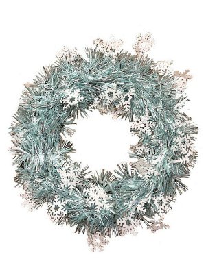 Новогоднее украшение венок из мишуры Метель, 1,5x24x24