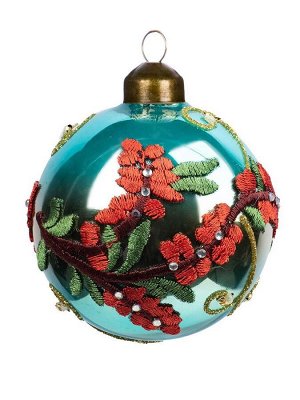 Новогоднее подвесное украшение из полиэстера и стекла / 8*8*8см (НГ)