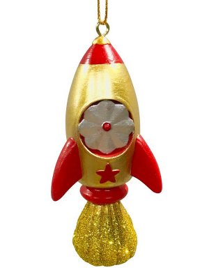Новогоднее подвесное украшение из полирезины / 3,5*7,5*3,5см, уп. 4