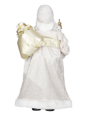 Новогодняя фигурка Дед Мороз В золотистой шубке / 28,5x19,5x61см арт.88462