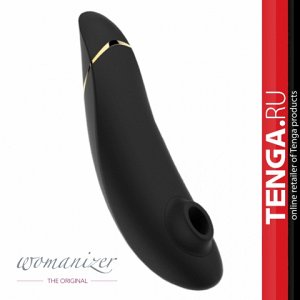 WOMANIZER PREMIUM BLACK/GOLD Бесконтактный клиторальный стимулятор