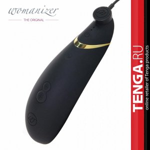 WOMANIZER PREMIUM BLACK/GOLD Бесконтактный клиторальный стимулятор