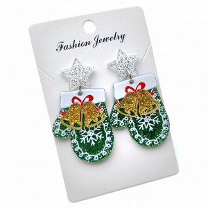 Серьги подвески рождественские