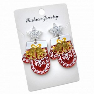 Серьги подвески рождественские