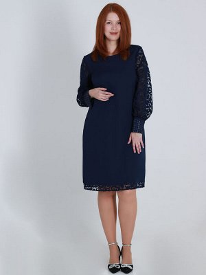 Платье с длинными рукавами с кружевом
