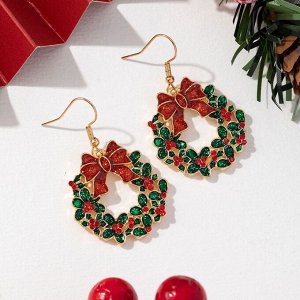 Серьги подвески рождественские