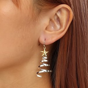 Серьги подвески рождественские