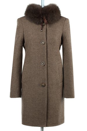 Пальто утепленное с натуральным мехом