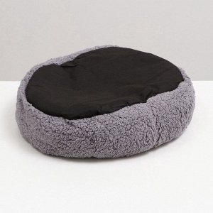 Лежанка для собак и кошек «Уют», мягкий мех, 45x35x11 см, серая