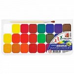 Краски акварельные медовые 24цв &quot;Классика&quot; с кистью пласт.уп 19С1295-08 Луч {Россия}