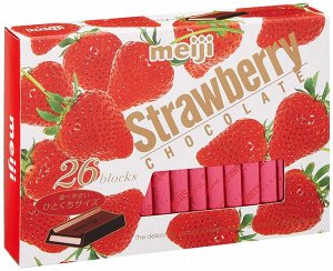 MEIJI Strawberry Chocolate - молочный шоколад с клубничной начинкой