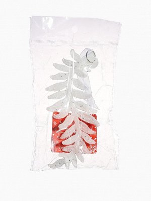 Ёлочная игрушка «Зимнее волшебство. Морозная ветвь», 4.5x13 см, белый
